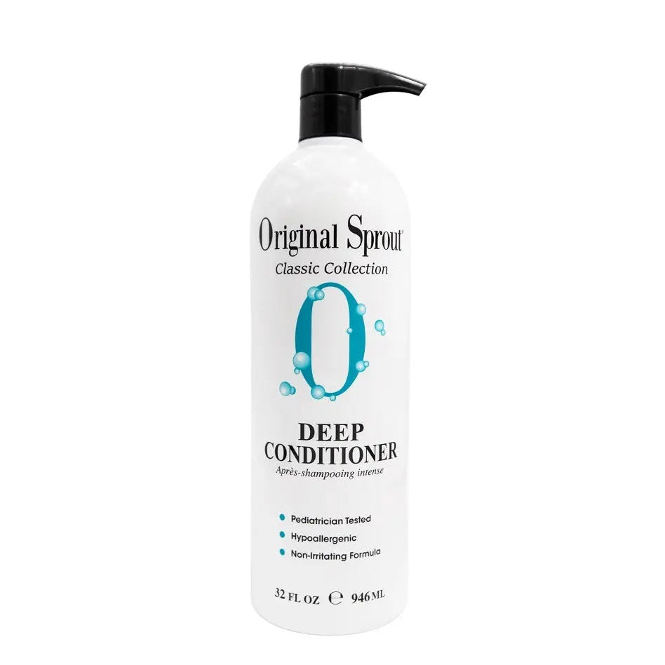 Original Sprout Deep Conditioner bottle with pump, Classic Collection, 32 oz, ready to dispense.