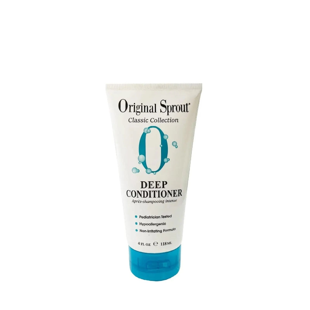 Original Sprout Deep Conditioner in a white tube with blue cap from Classic Collection, pediatrically tested and non-irritating.