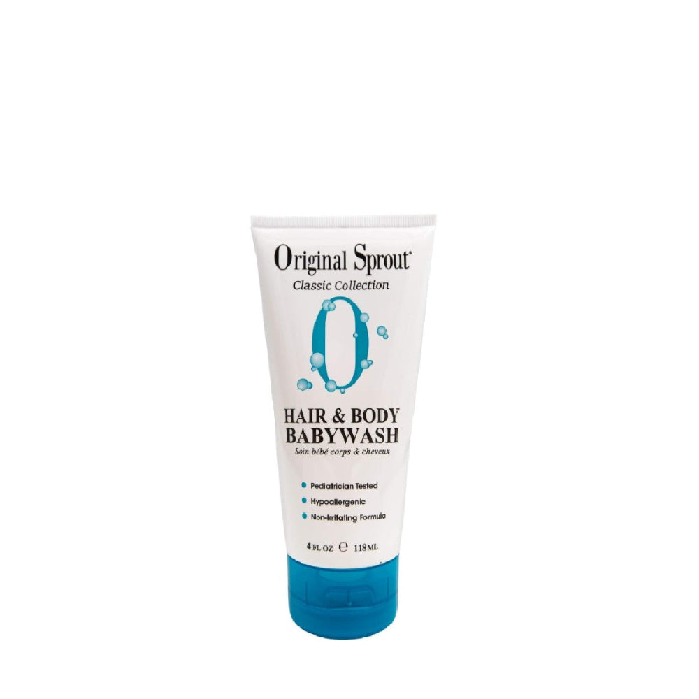 Original Sprout Hair & Body Baby Wash with blue cap, 4 oz bottle