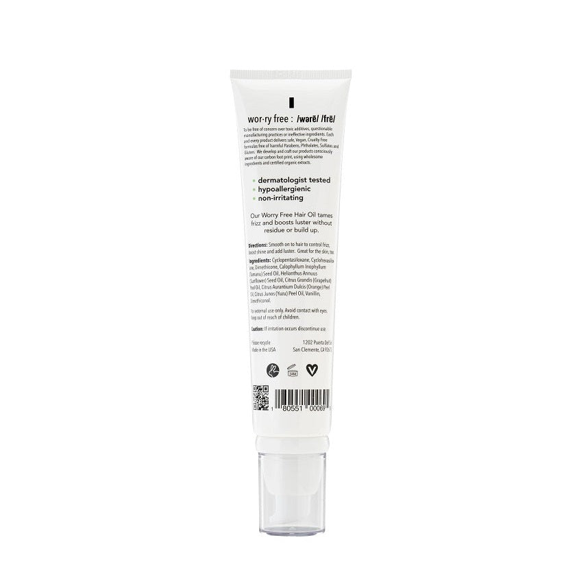 Original Sprout Worry Free Hair Oil 4 oz tube with white packaging and pump cap