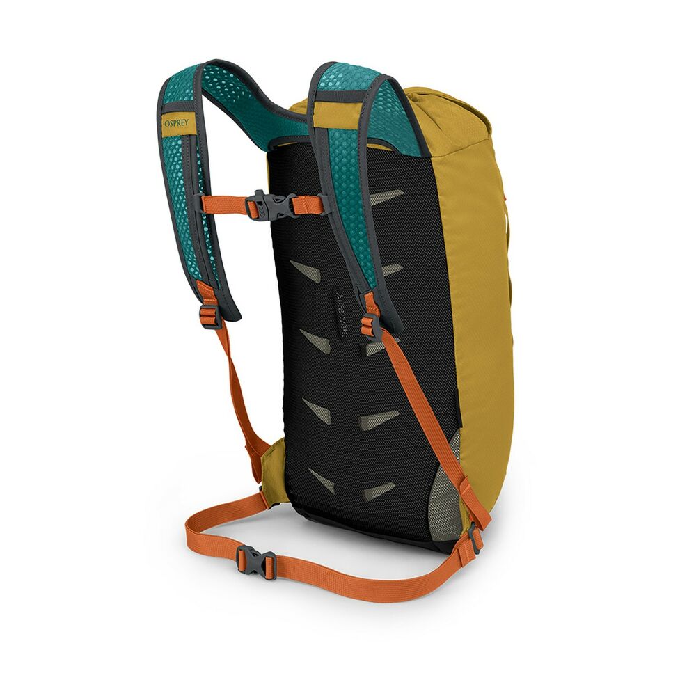 Osprey Daylite Cinch Drawstring Backpack - Tumbleweed Yellow/Tunnel Vision back view