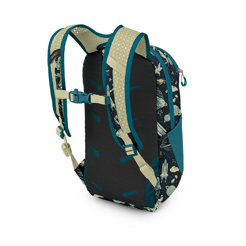Osprey Daylite Junior Kids Backpack - Space Travel Print/Antique Blue back view