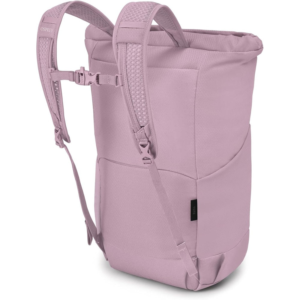 Osprey Daylite Tote Pack Convertible Backpack - Iris Pink rear three-quarter view