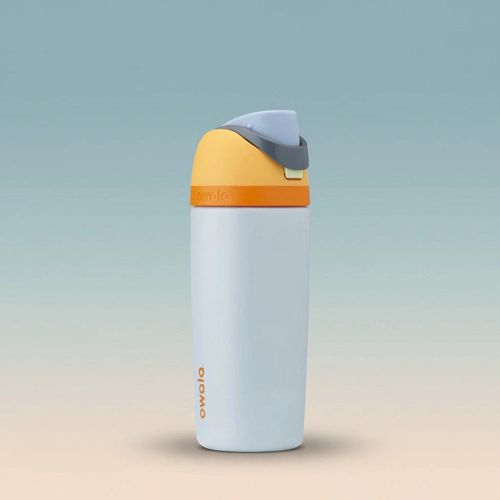 OWALA Owala Kids FreeSip 16 oz Stainless Steel Water Bottle flip-top spout with protective cover and grip band img 1/25
