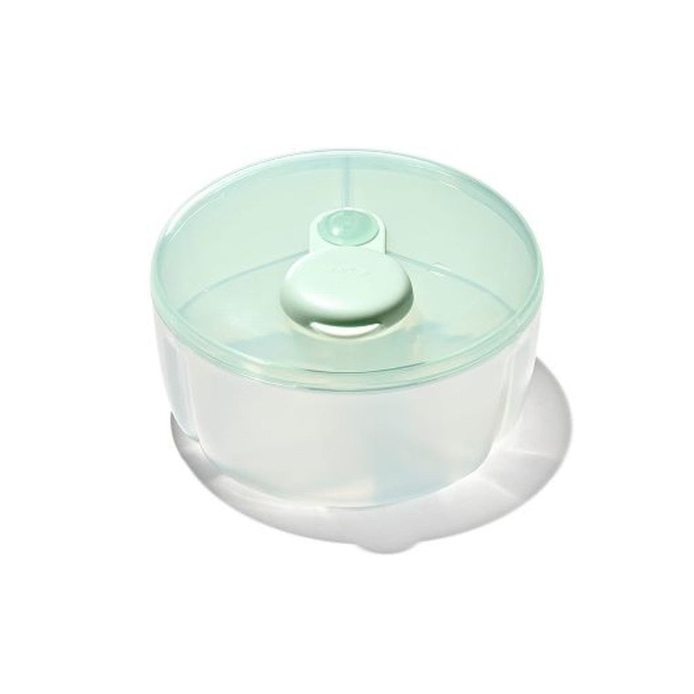 OXO Tot Formula Dispenser Opal with mint-green lid, baby feeding accessory