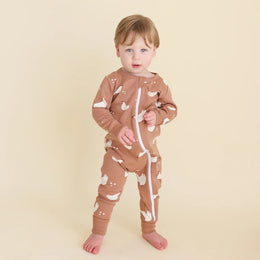 Parade Organic Signature Print 2-Way Zip Romper