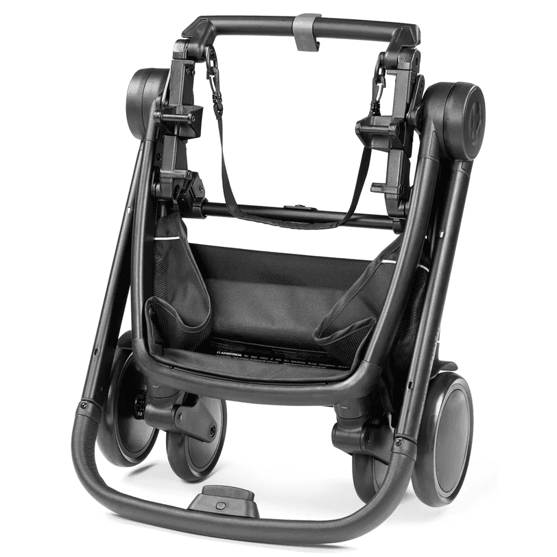 Peg Perego City Loop Stroller Chassis in black with compact fold and large wheels.