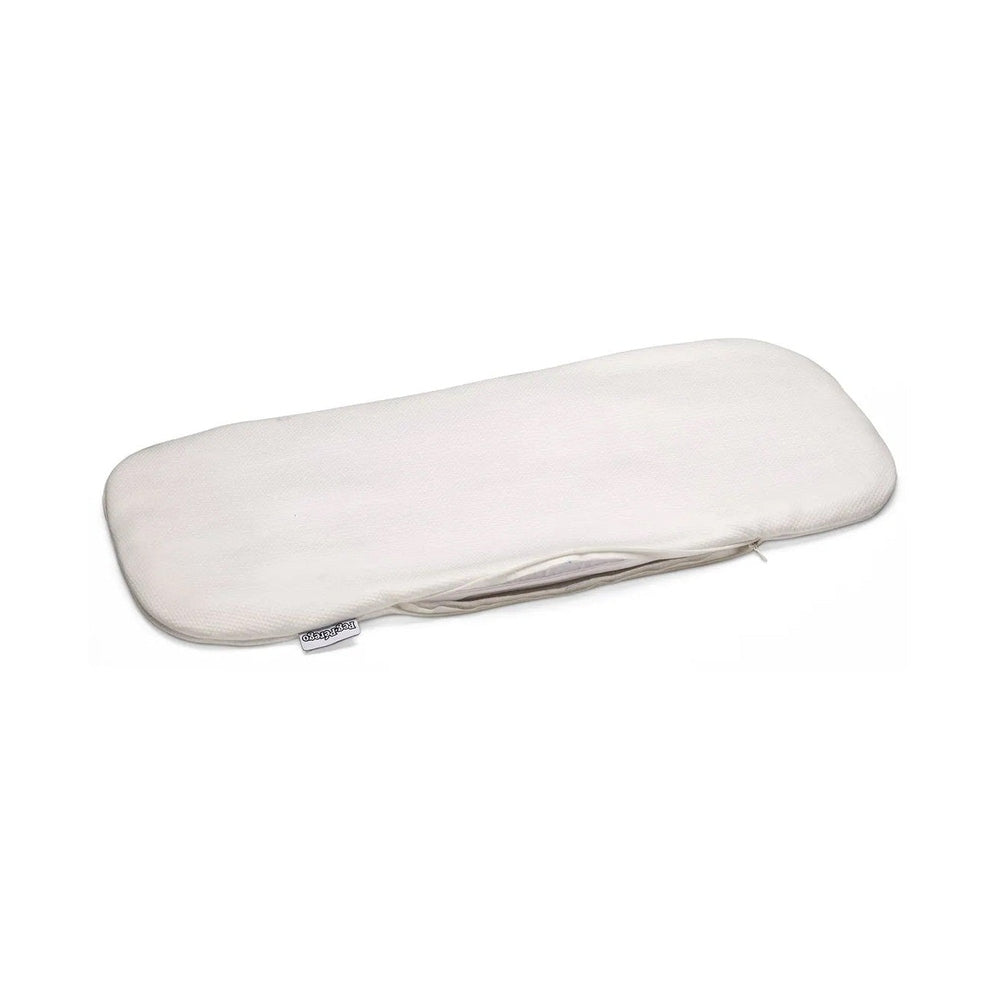 Peg Perego Mattress Cover for strollers, white fabric, with brand tag visible.