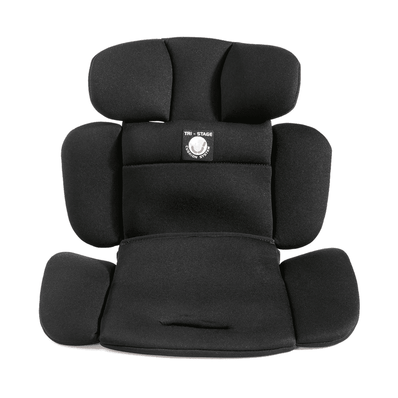 Peg Perego Primo Viaggio Convertible Car Seat Kinetic in black with padded head/side cushions.