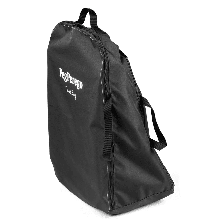 Peg Perego Stroller Travel Bag for City Loop, black nylon with handles and zipper.
