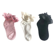 Petite Maison Kids Satin Frilly Socks Ivory 4-6Y
