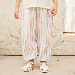 Petite Revery Balloon Pants - Caramel Stripes