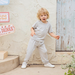Petite Revery Bamboo Cotton Joggers - Fog Grey