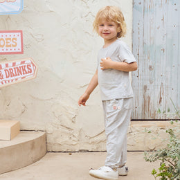 Petite Revery Bamboo Cotton Joggers - Fog Grey