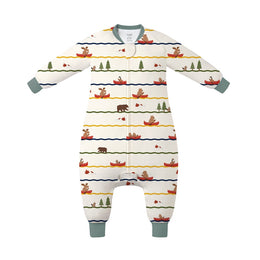 Nest Designs Bamboo Long Sleeve Footed Sleep Bag 1.0 Tog  Canoe Do It