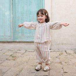 Petite Revery Blouse - Caramel Stripes