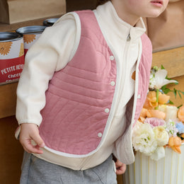 Petite Revery Reversible Vest - Old Rose