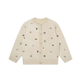 Petite Revery Cotton Knit Cardigan Mini Camp Revery