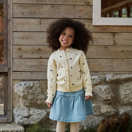 Petite Revery Cotton Knit Cardigan Mini Camp Revery