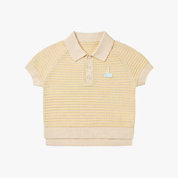 Petite Revery Cotton Knit Short Sleeve Top Mellow Yellow