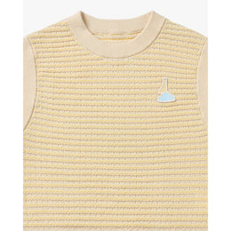 Petite Revery Cotton Knit Sleeveless Vest Mellow Yellow