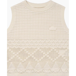 Petite Revery Cotton Knit Vest - Jet Stream