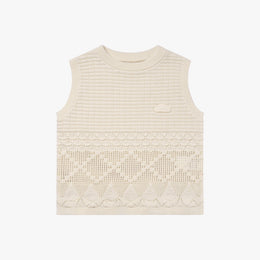 Petite Revery Cotton Knit Vest - Jet Stream