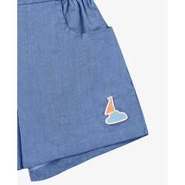 Petite Revery Denim Shorts Sky