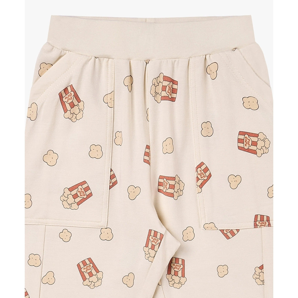 PETITE REVERY Petite Revery Joggers - Showtime popcorn print with ribbed waistband and front pockets img 5/6