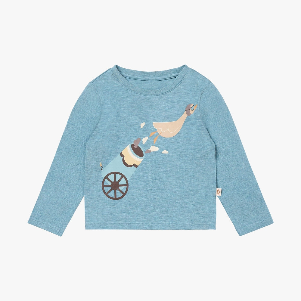 Petite Revery Long Sleeve Tee Meadow Green - White Background