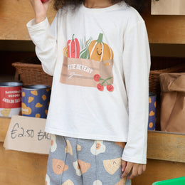 Petite Revery Munchies Long Sleeve Tee - Sea Salt