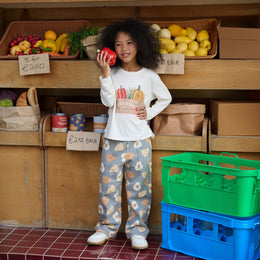Petite Revery Munchies Long Sleeve Tee - Sea Salt
