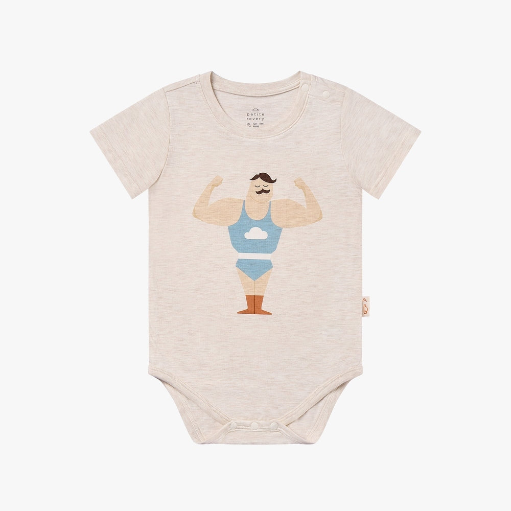 Petite Revery Onesie Nimbus Cloud Strongman - White Background
