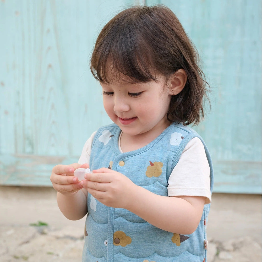 Petite Revery Quilted Reversible Vest Cloudy Cotton Candy, product view 3