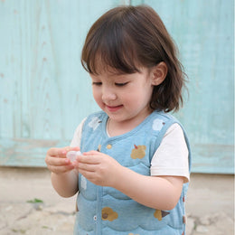 Petite Revery Quilted Reversible Vest Cloudy Cotton Candy