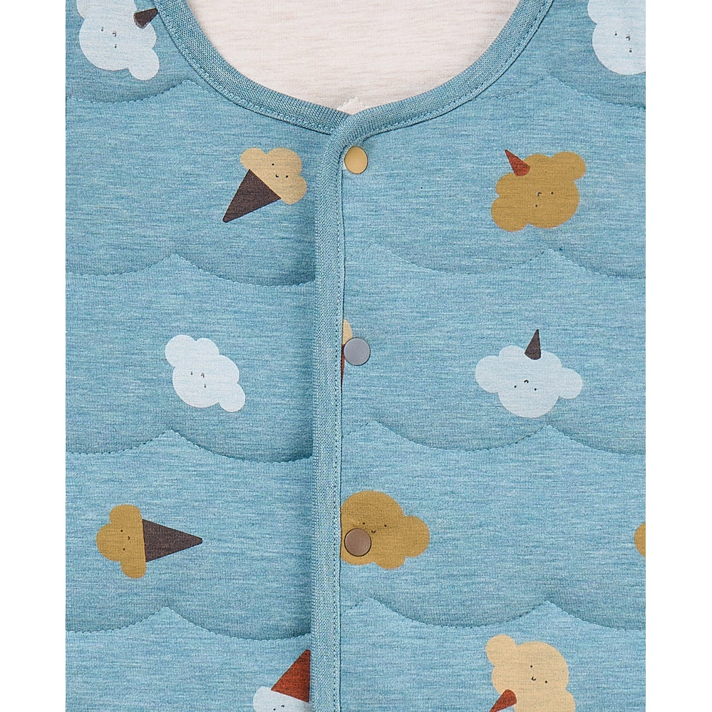 Petite Revery Quilted Reversible Vest Cloudy Cotton Candy