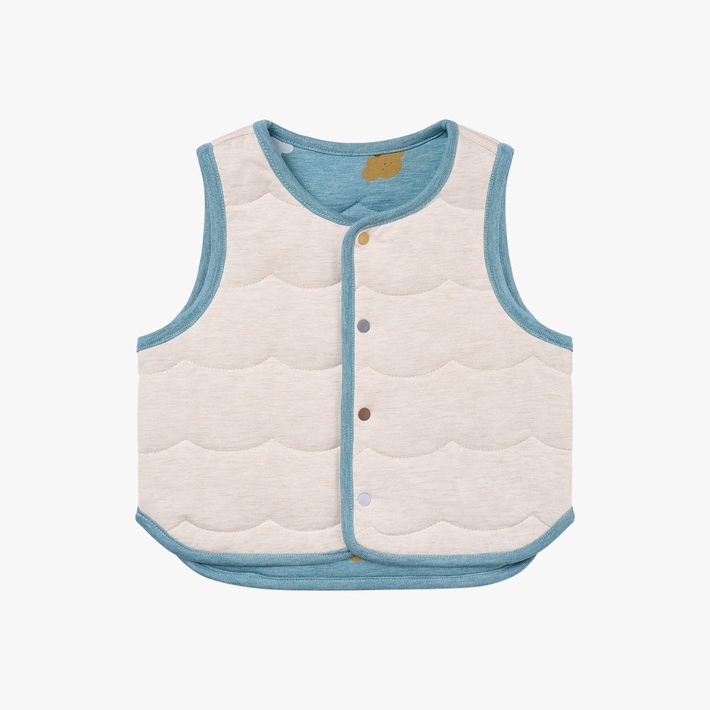 Petite Revery Quilted Reversible Vest Cloudy Cotton Candy - Reverse