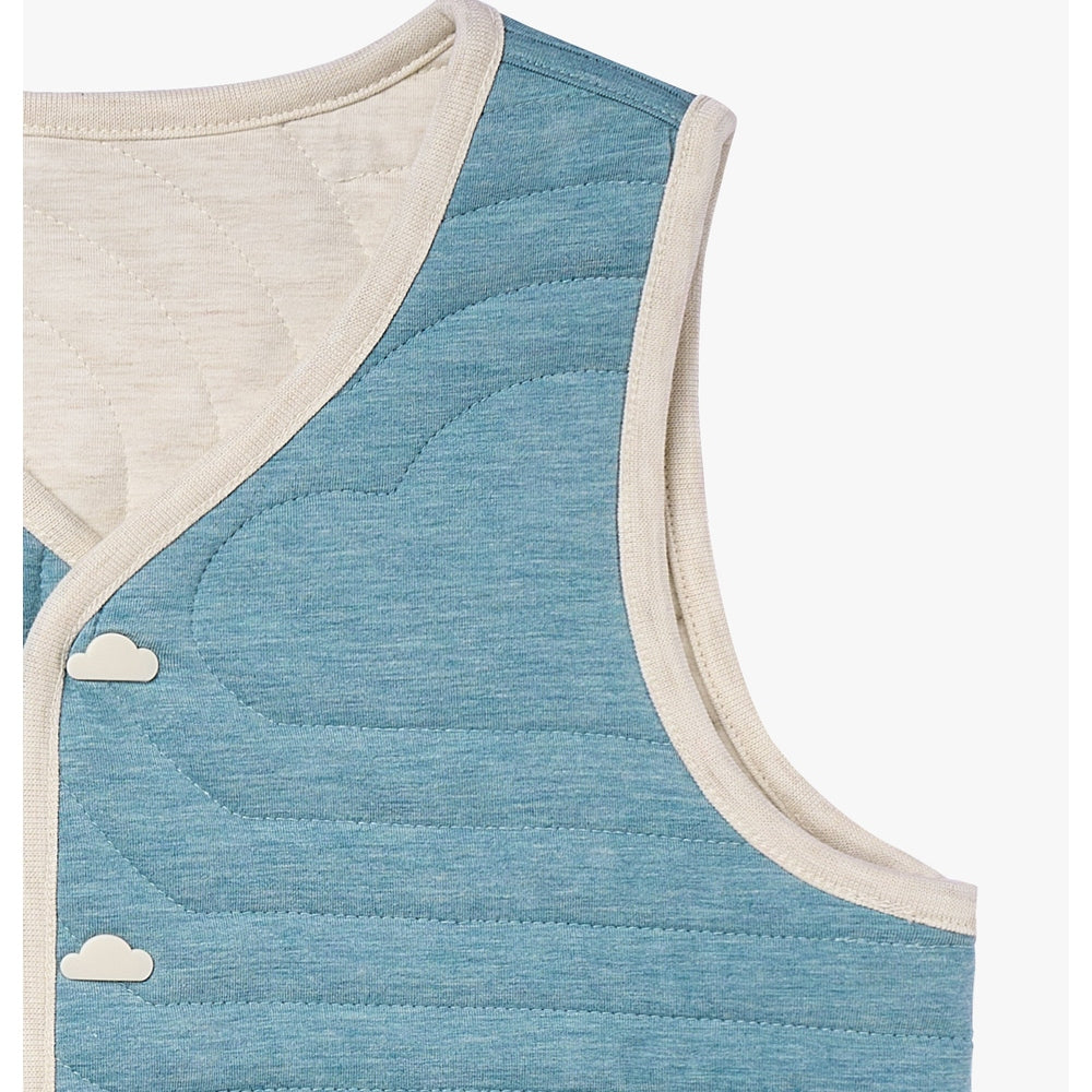 Petite Revery Quilted Reversible Vest Nimbus Cloud