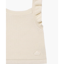 Petite Revery Ruffled Knit Tank Top - Jet Stream