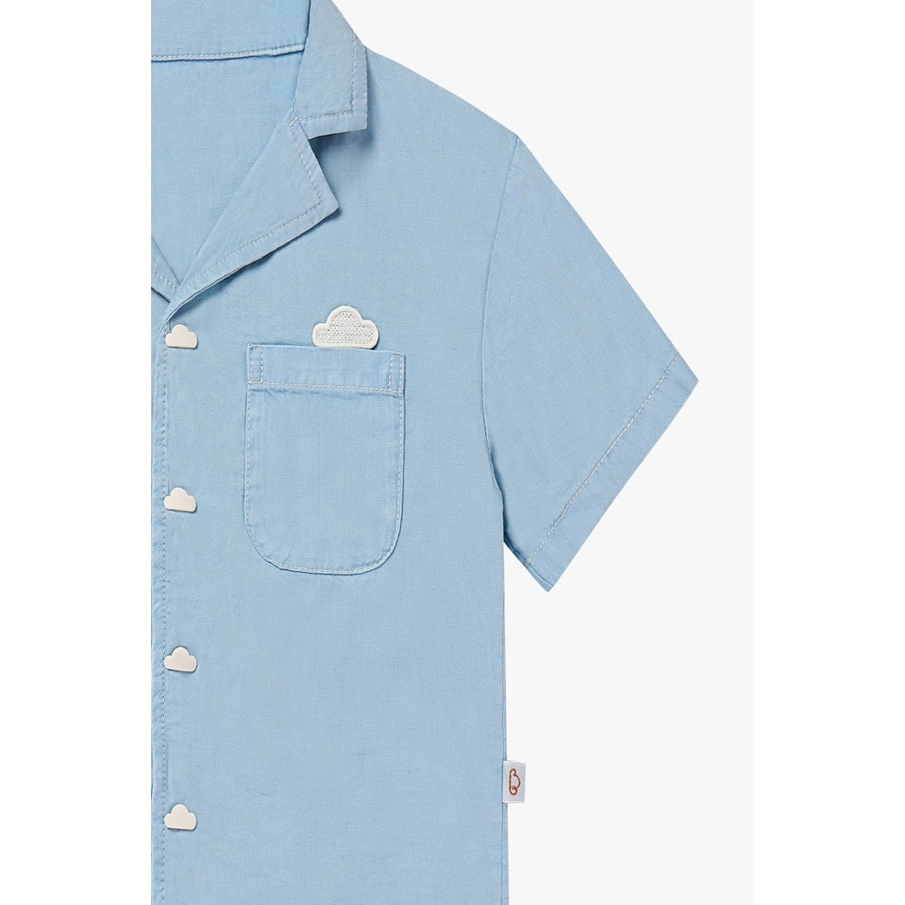 Petite Revery Short Sleeve Shirt - Chambray Denim 06