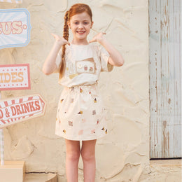 Petite Revery Short Sleeve Velcro Tee Nimbus Cloud