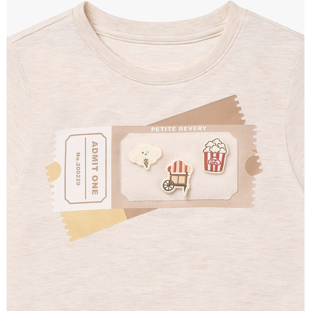 Petite Revery Short Sleeve Velcro Tee Nimbus Cloud - Lifestyle