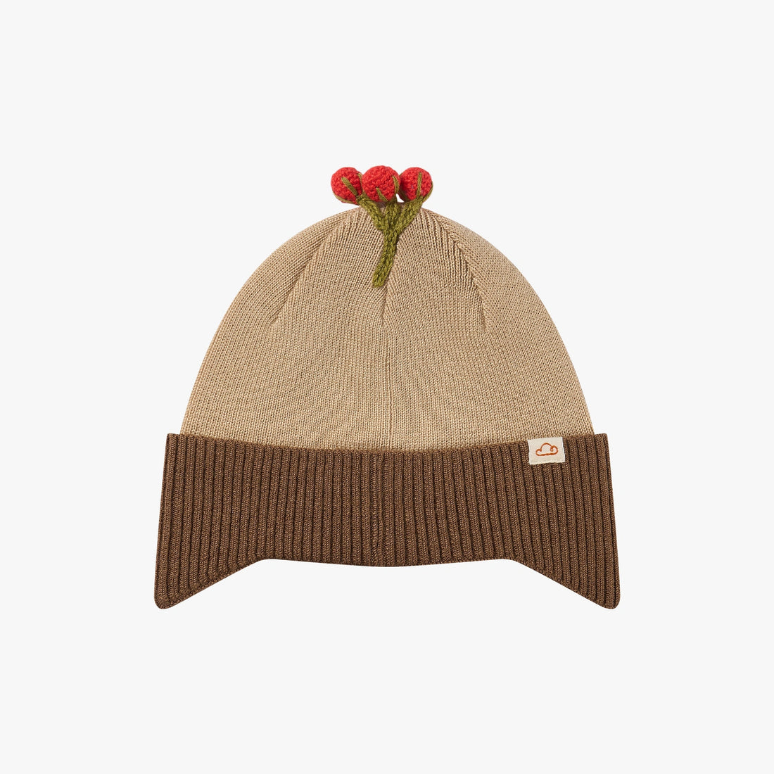 Petite Revery Tomato Beanie in Toast, full product view