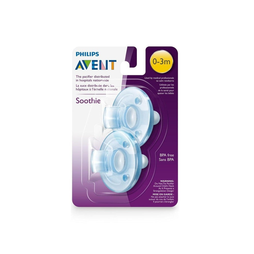 Philips Avent Soothie pacifiers 2-pack in blue for newborns 0-3 months