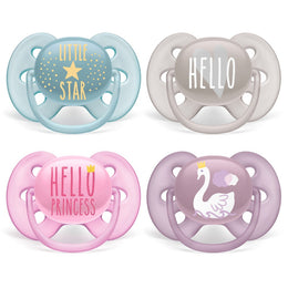 Philips Avent Ultra Soft Pacifier 6-18M Various Designs 2 Pack