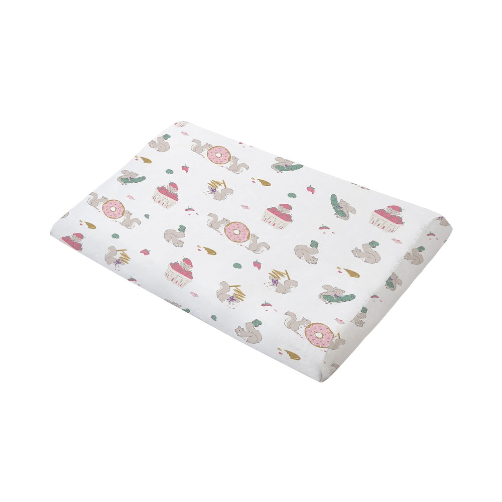 NEST DESIGNS Nest Designs Pillow With Pillowcase Very Squirrelly contoured shape with donut and cupcake themed print img 1/6