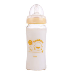 Piyo Piyo Duckling Wide Neck Glass Bottle (280 ml)
