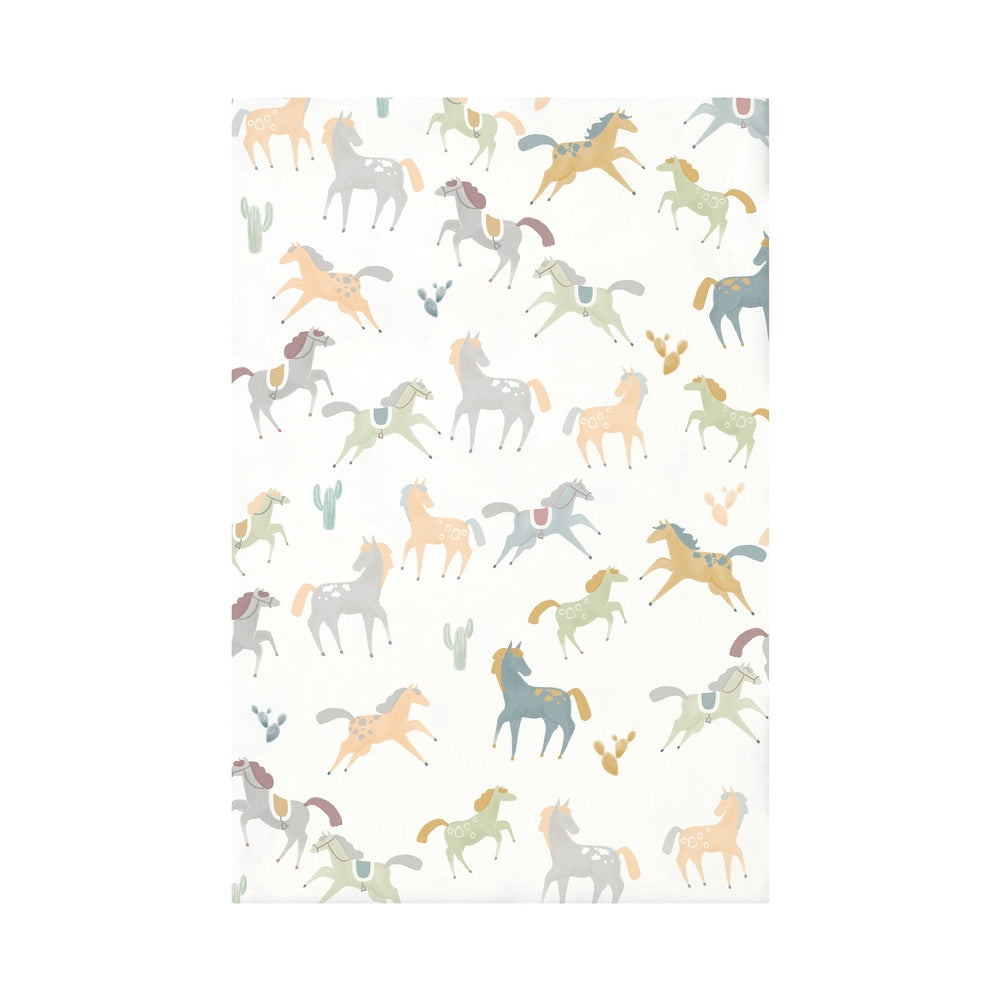 Nest Designs Pony Express Collector's Bundle Blanket in pastel horse pattern on white background