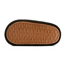 Posee Cross Strap Plush Fashion Slippers Black