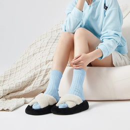 Posee Cross Strap Plush Fashion Slippers Panada